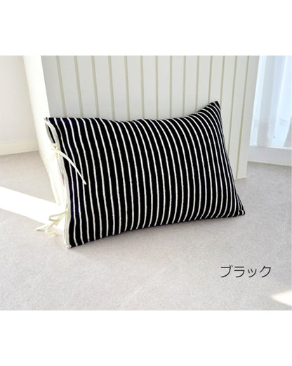 LEAF_J Terry Cotton ストライプ 筒型枕カバー（ファスナーレス・吸水速乾）