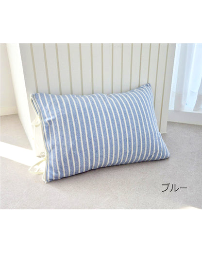 LEAF_J Terry Cotton ストライプ 筒型枕カバー（ファスナーレス・吸水速乾）
