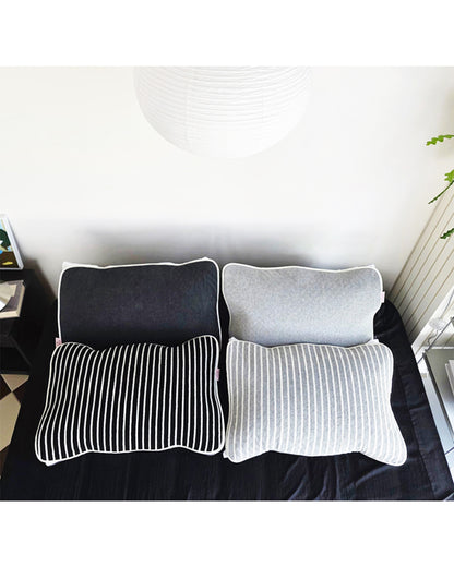 LEAF_J Terry Cotton ストライプ リラックス枕パッド（吸水・速乾・着脱簡単ゴムバンド）