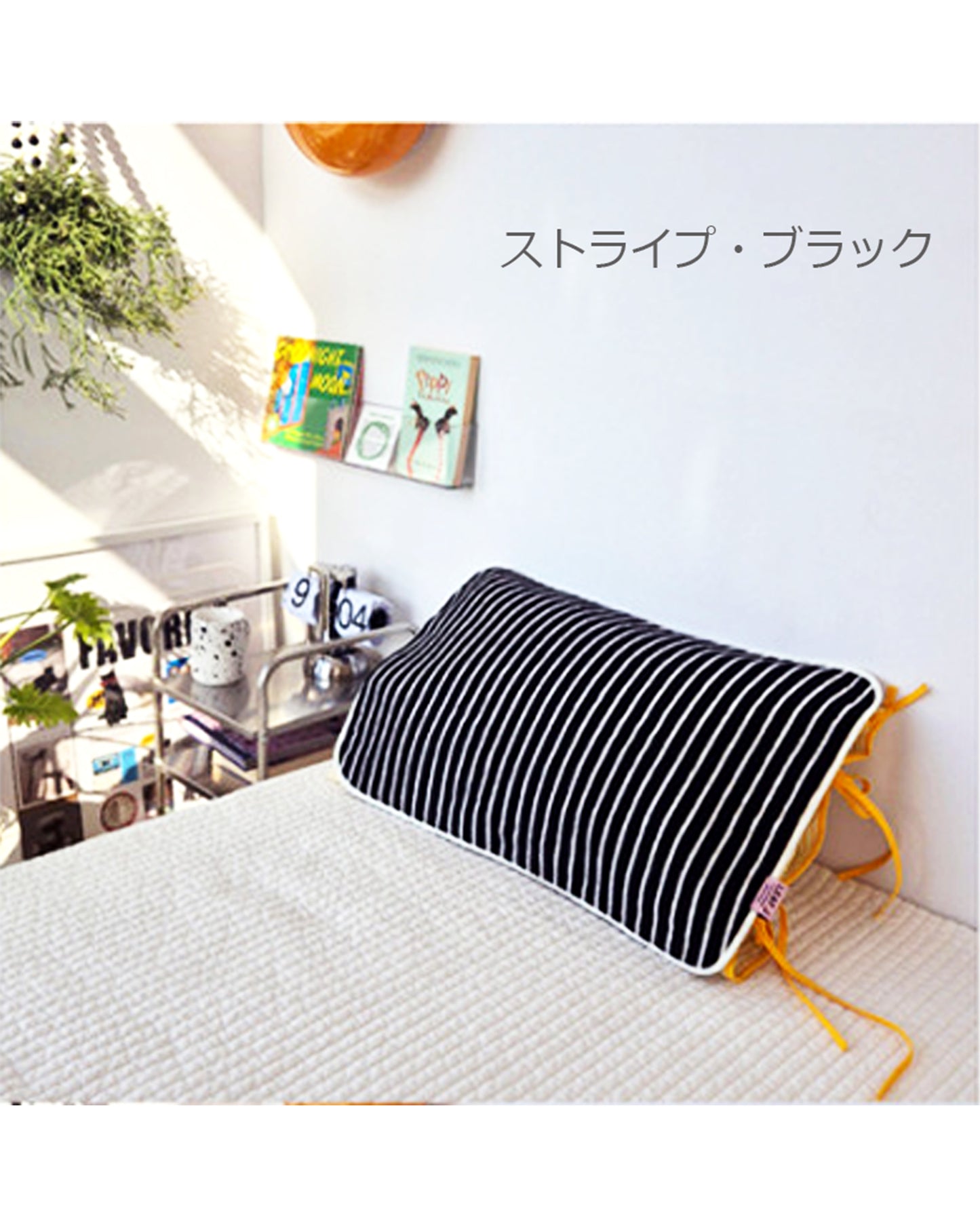 LEAF_J Terry Cotton ストライプ リラックス枕パッド（吸水・速乾・着脱簡単ゴムバンド）