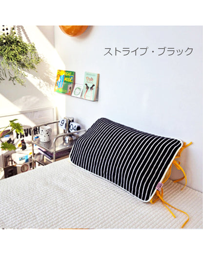 LEAF_J Terry Cotton ストライプ リラックス枕パッド（吸水・速乾・着脱簡単ゴムバンド）