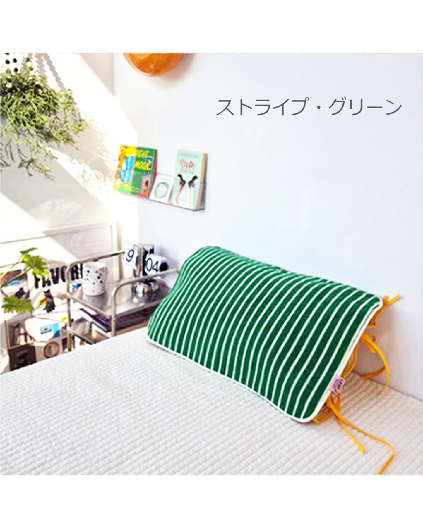 LEAF_J Terry Cotton ストライプ リラックス枕パッド（吸水・速乾・着脱簡単ゴムバンド）