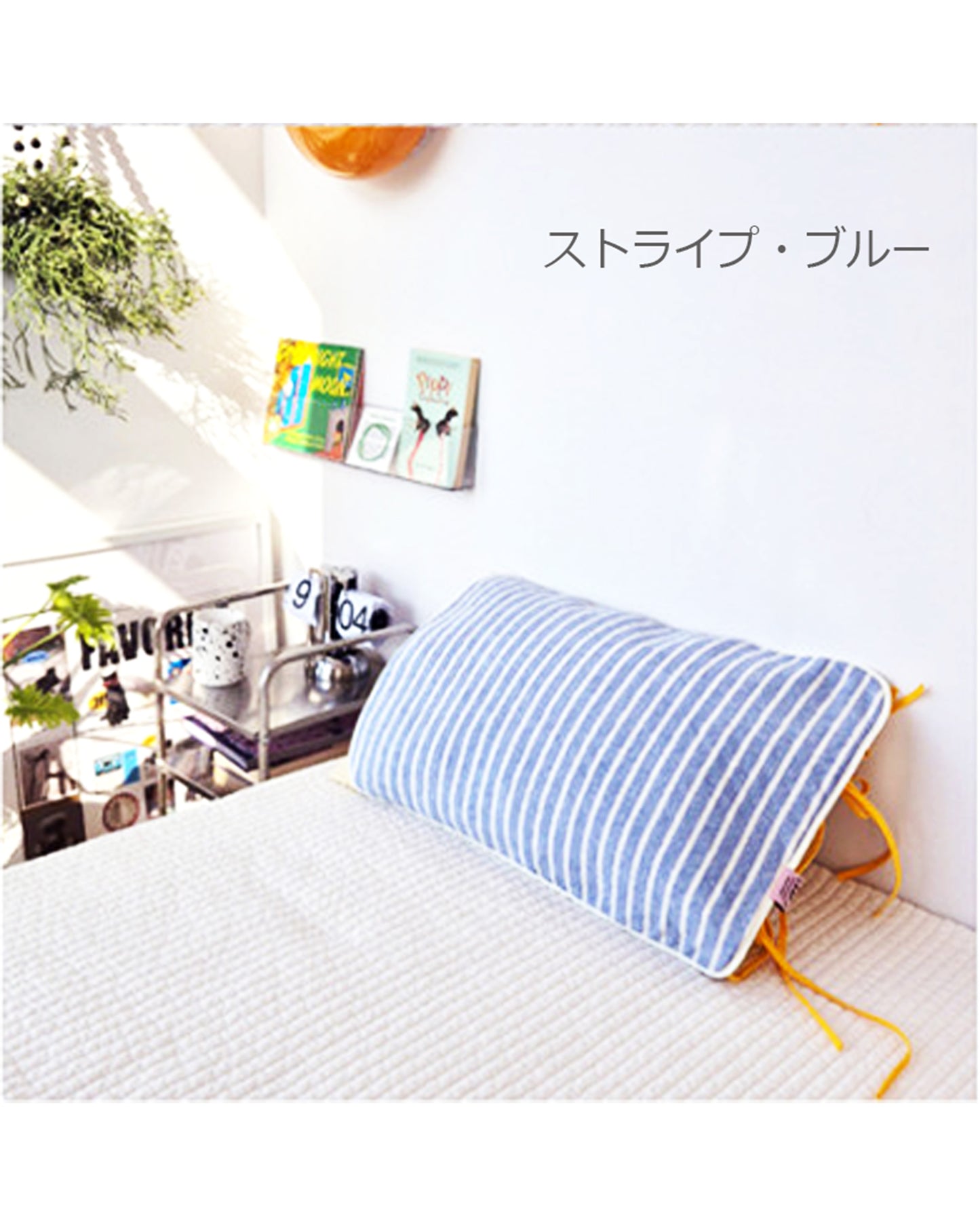 LEAF_J Terry Cotton ストライプ リラックス枕パッド（吸水・速乾・着脱簡単ゴムバンド）