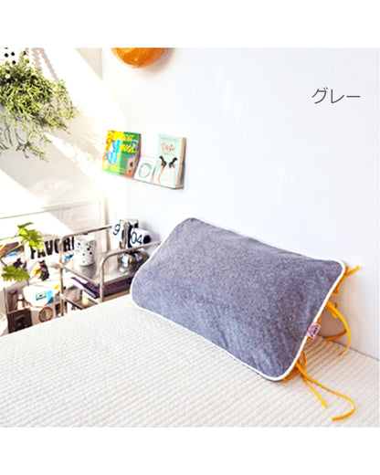LEAF_J Terry Cotton ストライプ リラックス枕パッド（吸水・速乾・着脱簡単ゴムバンド）