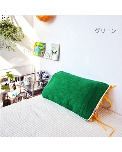 LEAF_J Terry Cotton ストライプ リラックス枕パッド（吸水・速乾・着脱簡単ゴムバンド）