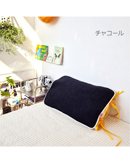 LEAF_J Terry Cotton ストライプ リラックス枕パッド（吸水・速乾・着脱簡単ゴムバンド）