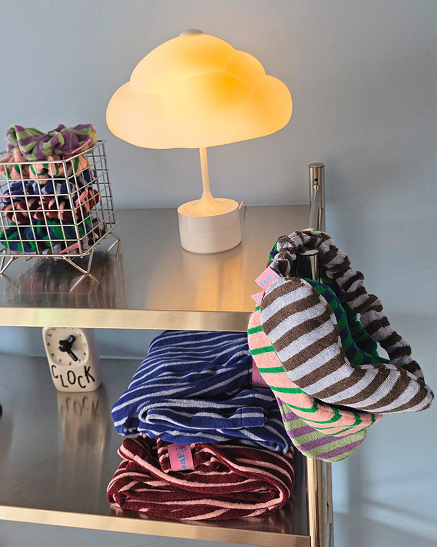 LEAF_J Terry ストライプ アイマスクヘアバンド