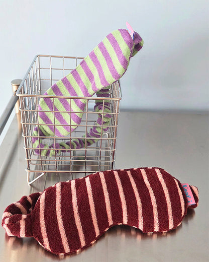 LEAF_J Terry ストライプ アイマスクヘアバンド