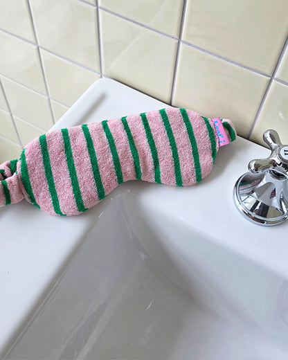 LEAF_J Terry ストライプ アイマスクヘアバンド