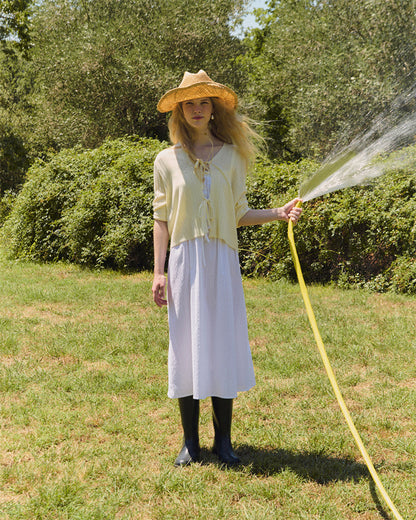 L'été de Pauline 015A Ribony ロングスリーブカーディガン（Cream）