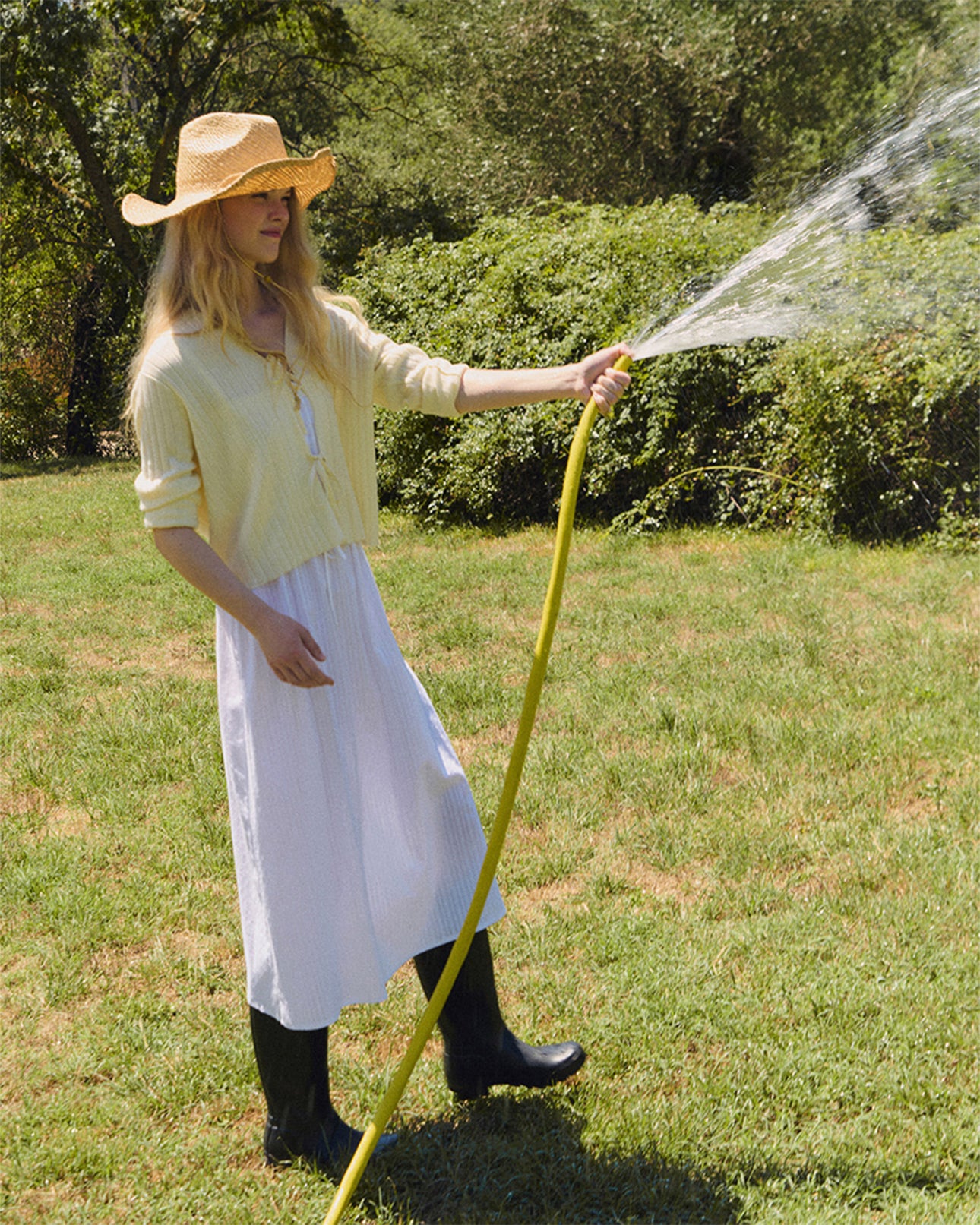 L'été de Pauline 015A Ribony ロングスリーブカーディガン（Cream）