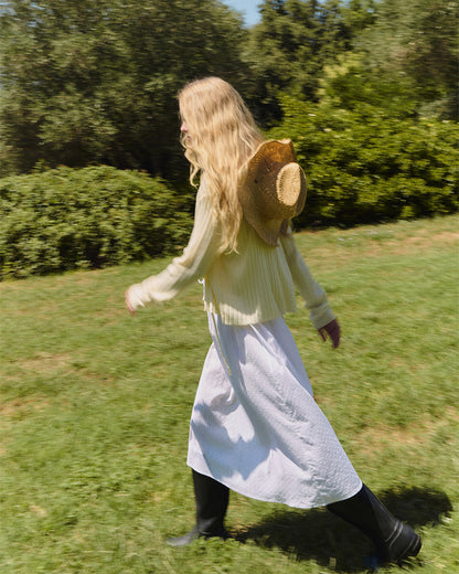 L'été de Pauline 015A Ribony ロングスリーブカーディガン（Cream）