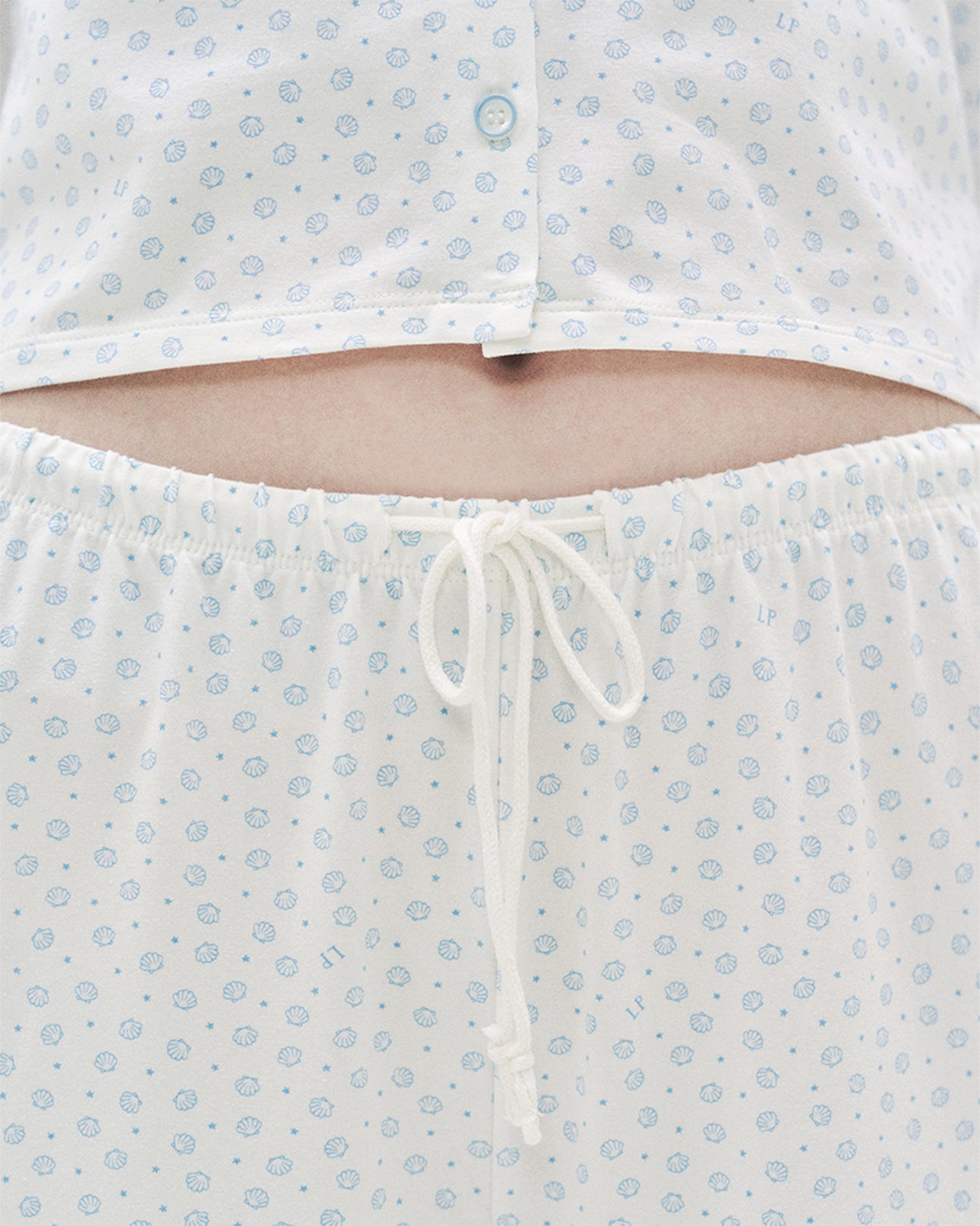 L'été de Pauline 012A Baby Clam ロングスリーブトップ＆ロングパンツ セット（Ivory）- Worm by Lisa