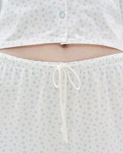 L'été de Pauline 012A Baby Clam ロングスリーブトップ＆ロングパンツ セット（Ivory）- Worm by Lisa