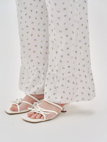 L'été de Pauline 005A Blueette ロングスリーブ トップ＆ロングパンツ セット（Ivory）