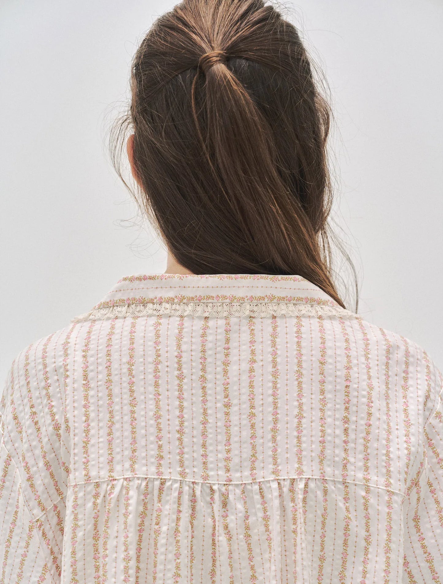 L'été de Pauline 007A Freya ロングスリーブ トップ＆ショーツ セット（Cream）