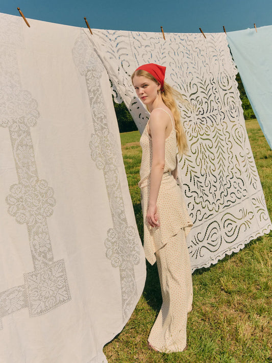 L'été de Pauline 011A Hazel キャミソール＆ロングパンツ セット（Beige）