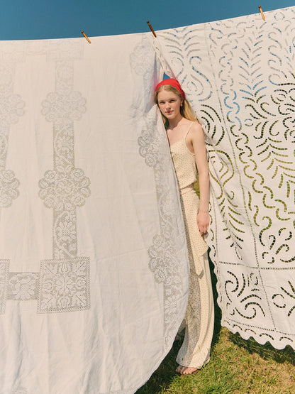 L'été de Pauline 011A Hazel キャミソール＆ロングパンツ セット（Beige）