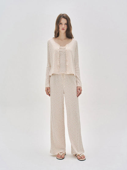 L'été de Pauline 011A Hazel ロングスリーブ カーディガン（Beige）