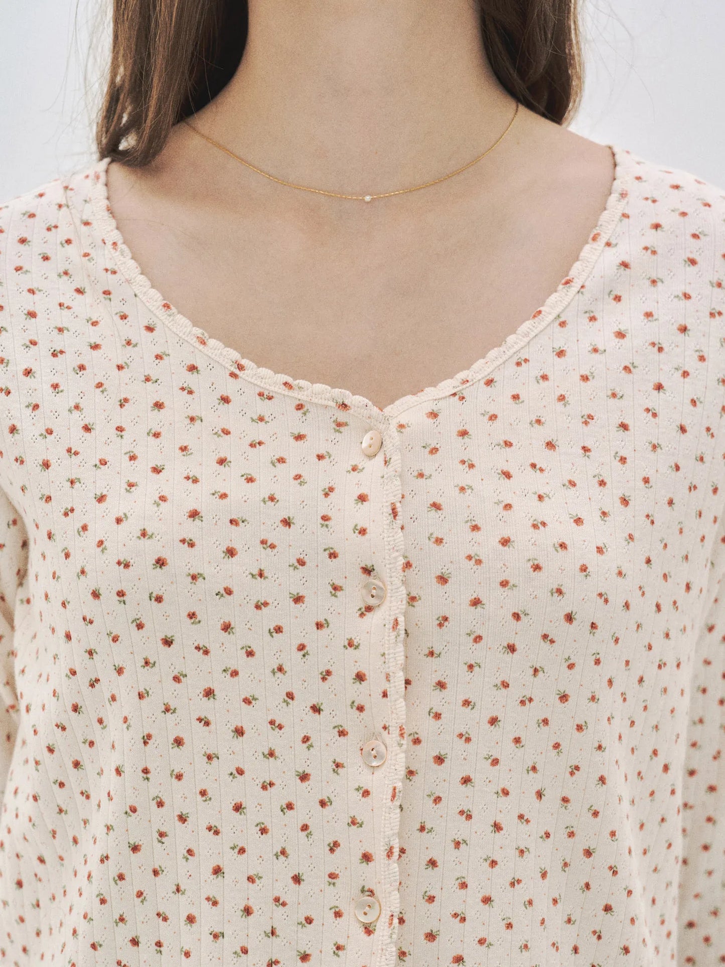 L'été de Pauline 011A Hazel ロングスリーブ カーディガン（Beige）