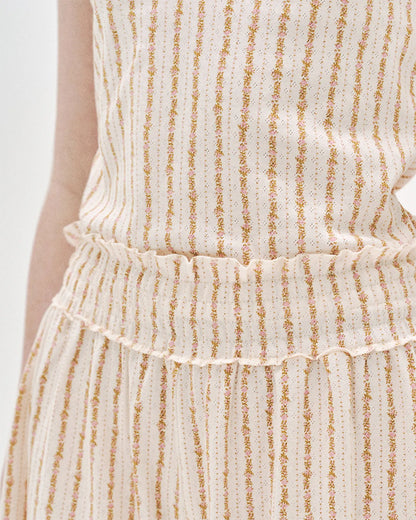 L'été de Pauline 028A Freya キャミソール＆ショートパンツ セット（Cream）