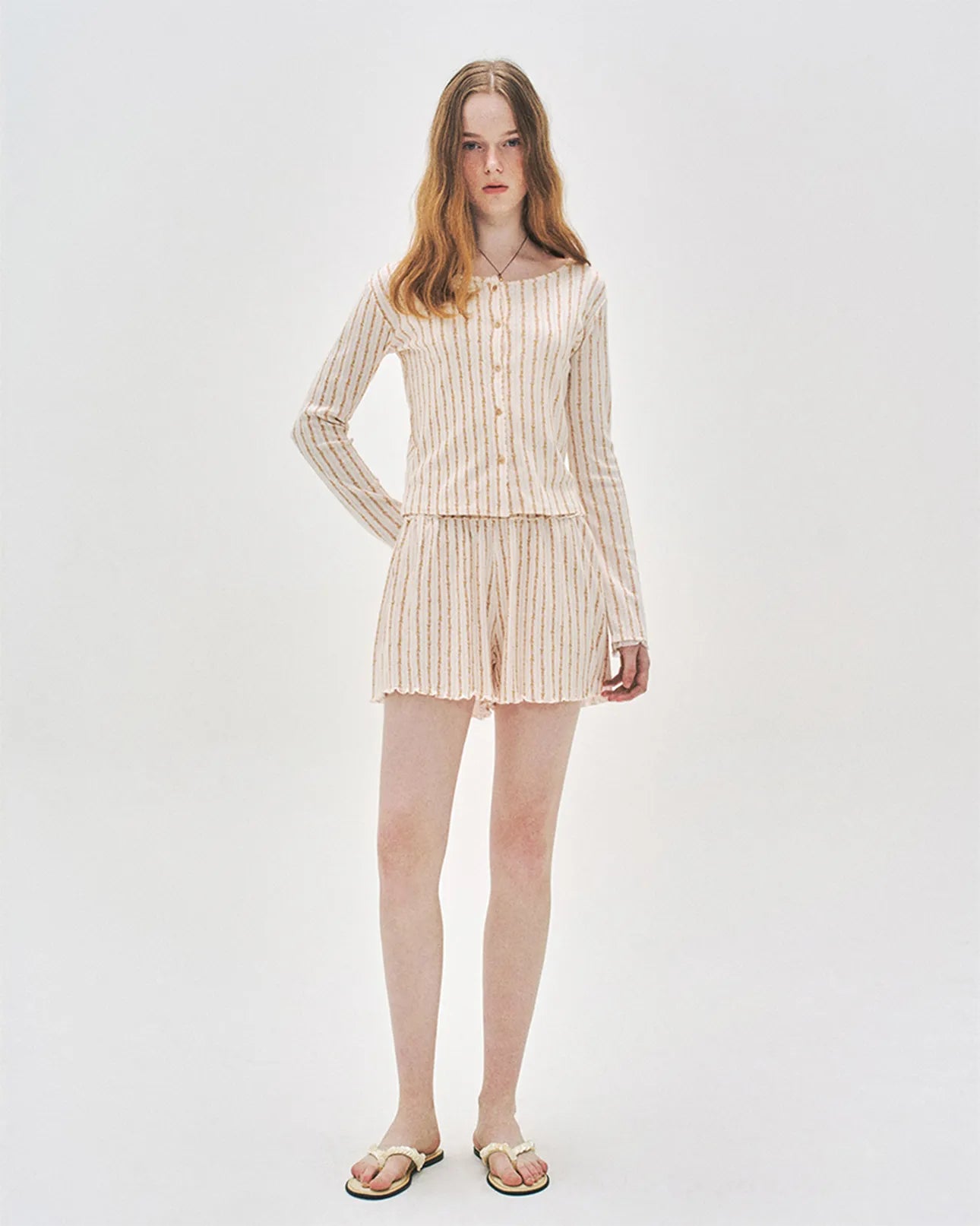 L'été de Pauline 028A Freya ロングスリーブカーディガン（Cream）