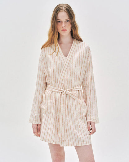 L'été de Pauline 007A Freya ロングスリーブ ローブ（Cream / Free）