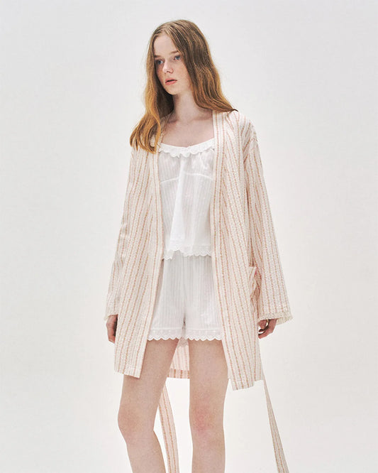 L'été de Pauline 007A Freya ロングスリーブ ローブ（Cream / Free）