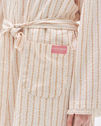 L'été de Pauline 007A Freya ロングスリーブ ローブ（Cream / Free）