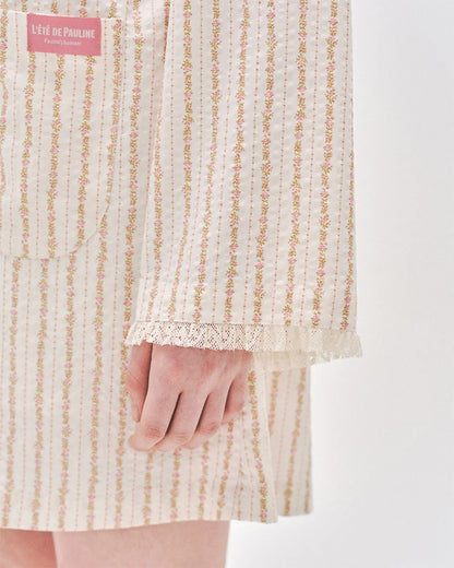 L'été de Pauline 007A Freya ロングスリーブ ローブ（Cream / Free）