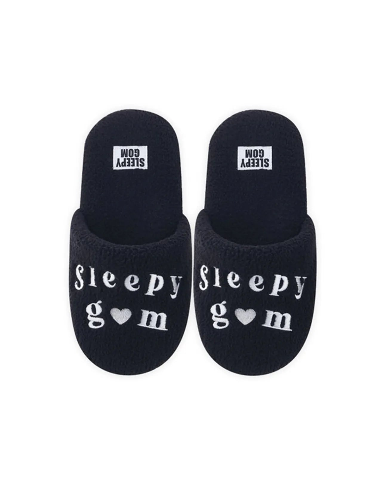 SLEEPYGOM Black Teddy Room Shoes