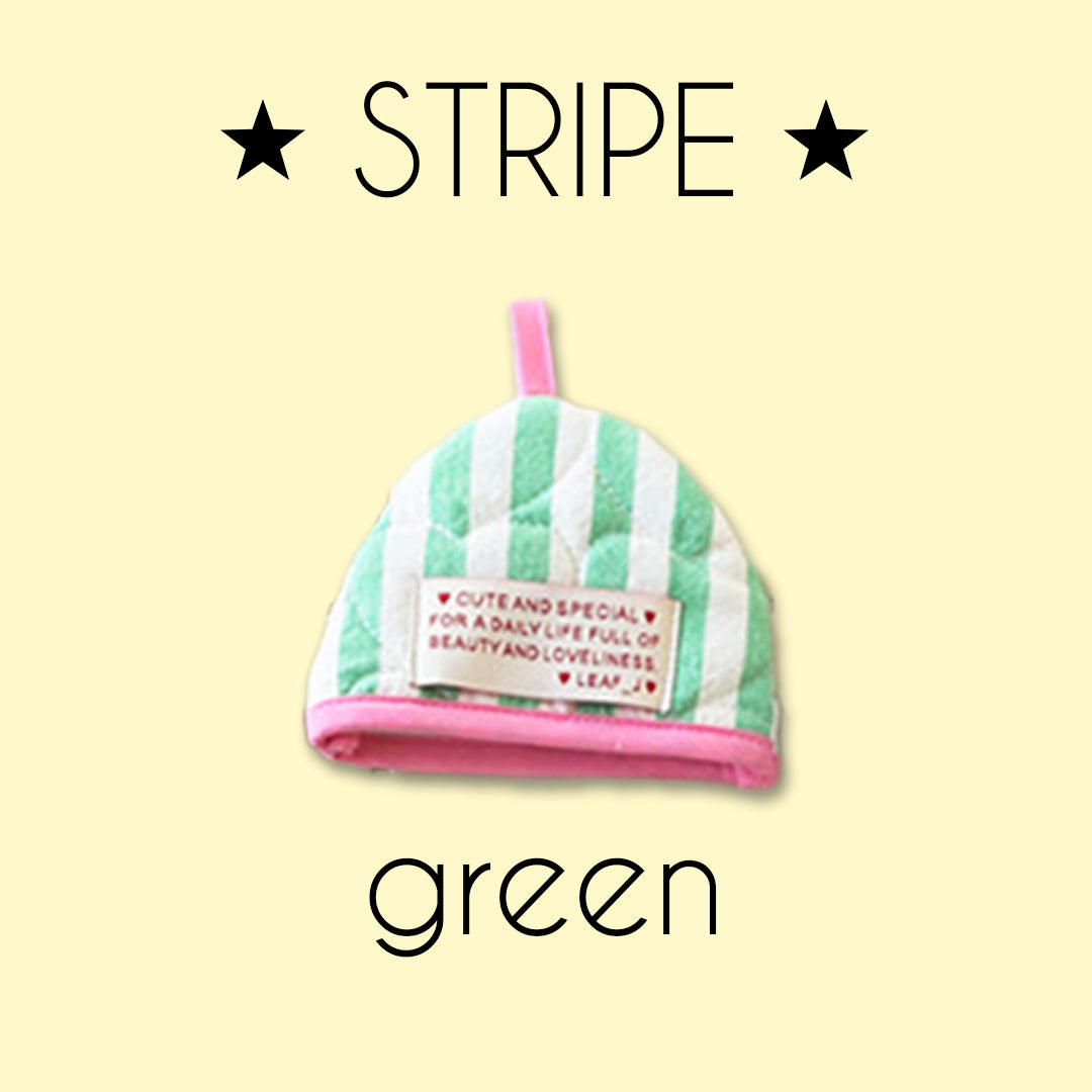 LEAF_J Heart Quilting ハーフムーン 鍋つかみ（ストライプ／チェック／ドット）