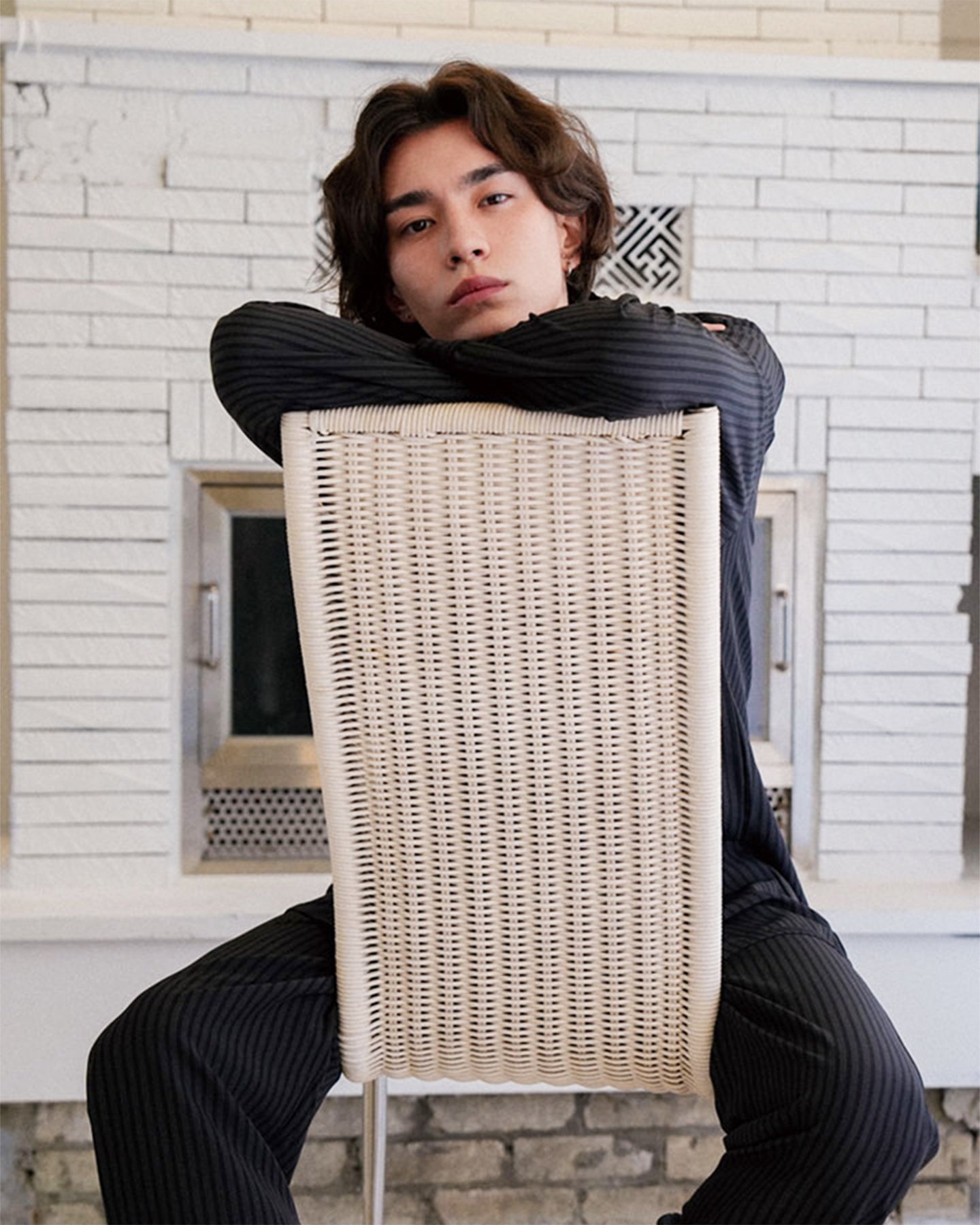 TESER Noir シルクスキン ver.2 長袖パジャマセット（Charcoal / Unisex）