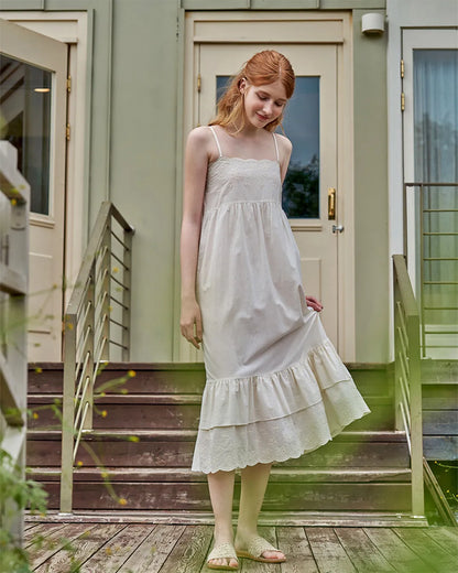 ULlala [25178WONXN] Ogarden Sleeveless One Piece Cream