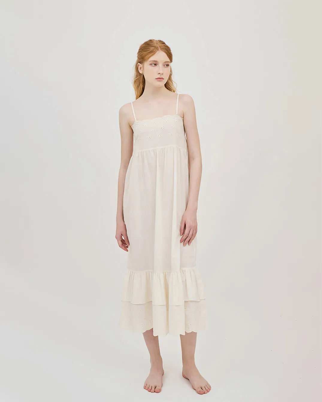 ULlala [25178WONXN] Ogarden Sleeveless One Piece Cream