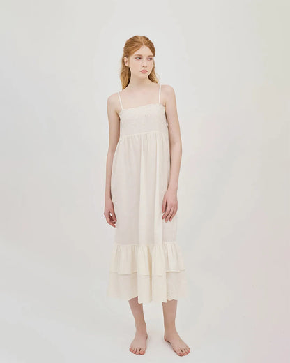 ULlala [25178WONXN] Ogarden Sleeveless One Piece Cream
