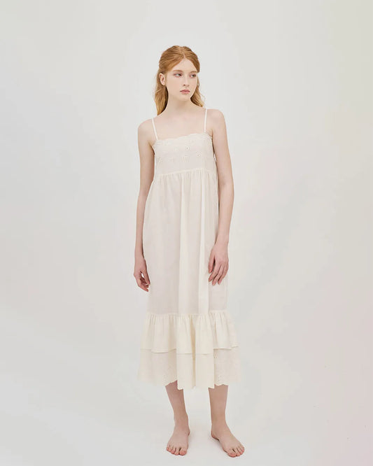 ULlala [25178WONXN] Ogarden Sleeveless One Piece Cream