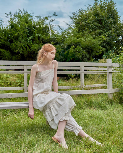 ULlala [25178WONXN] Ogarden Sleeveless One Piece Cream