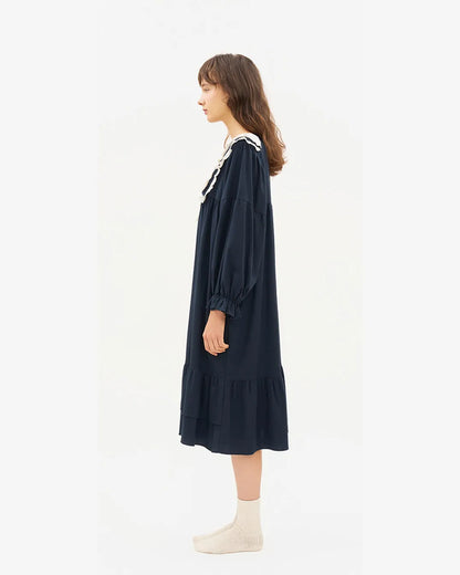 ULlala [25297WOLXN] Grete Long Sleeve One Piece Navy