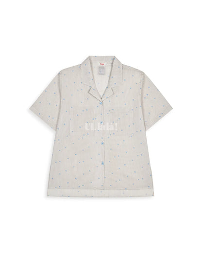 ULlala [B26151WPSLN] [Basic] Randy Short Sleeve Women's Fair Cream