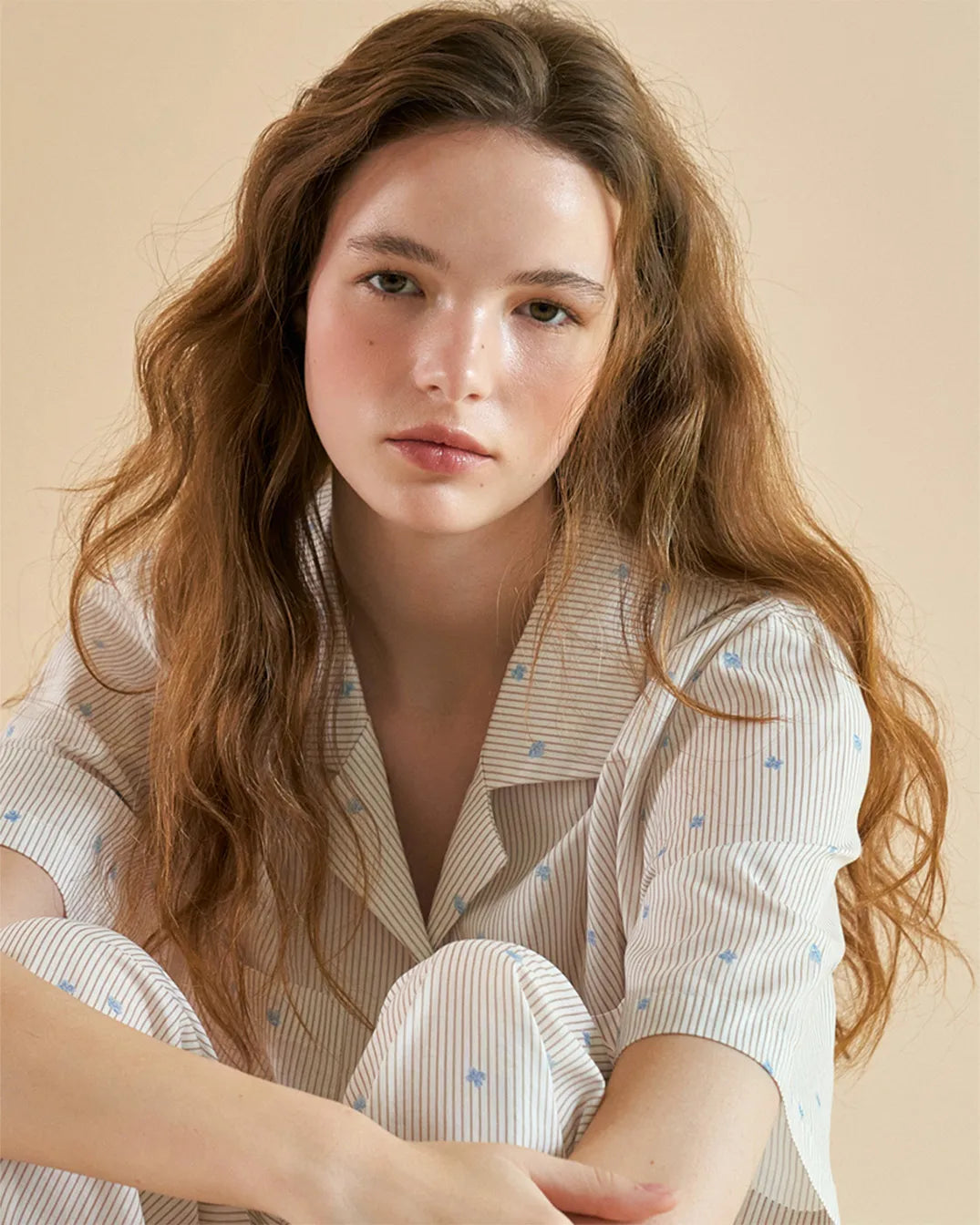 ULlala [B26151WPSLN] [Basic] Randy Short Sleeve Women's Fair Cream